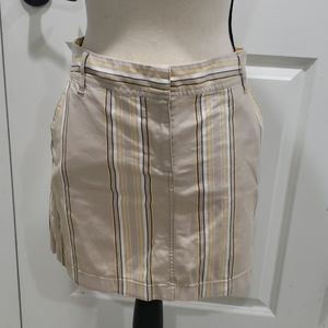 Casual striped khaki skirt